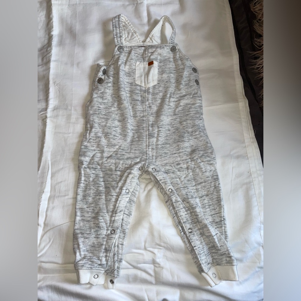7 For All Mankind Light Gray Kids Overalls